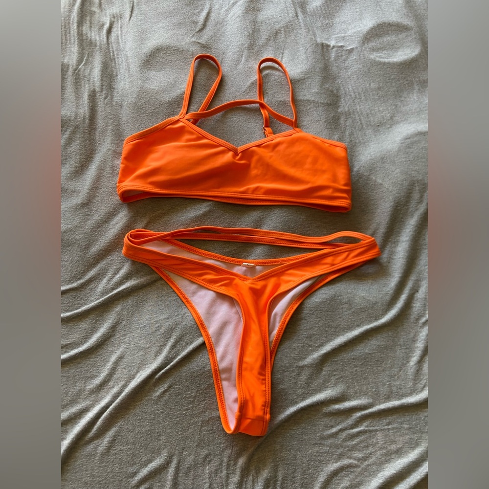 Vibrant Orange Bikini Set
